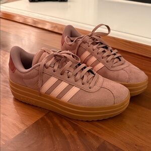 Adidas Women's Dusty Pink Platform Sneakers